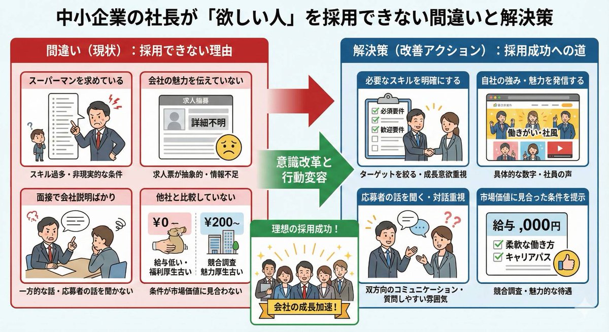 Infographic about a CEO struggling with hiring — example 1