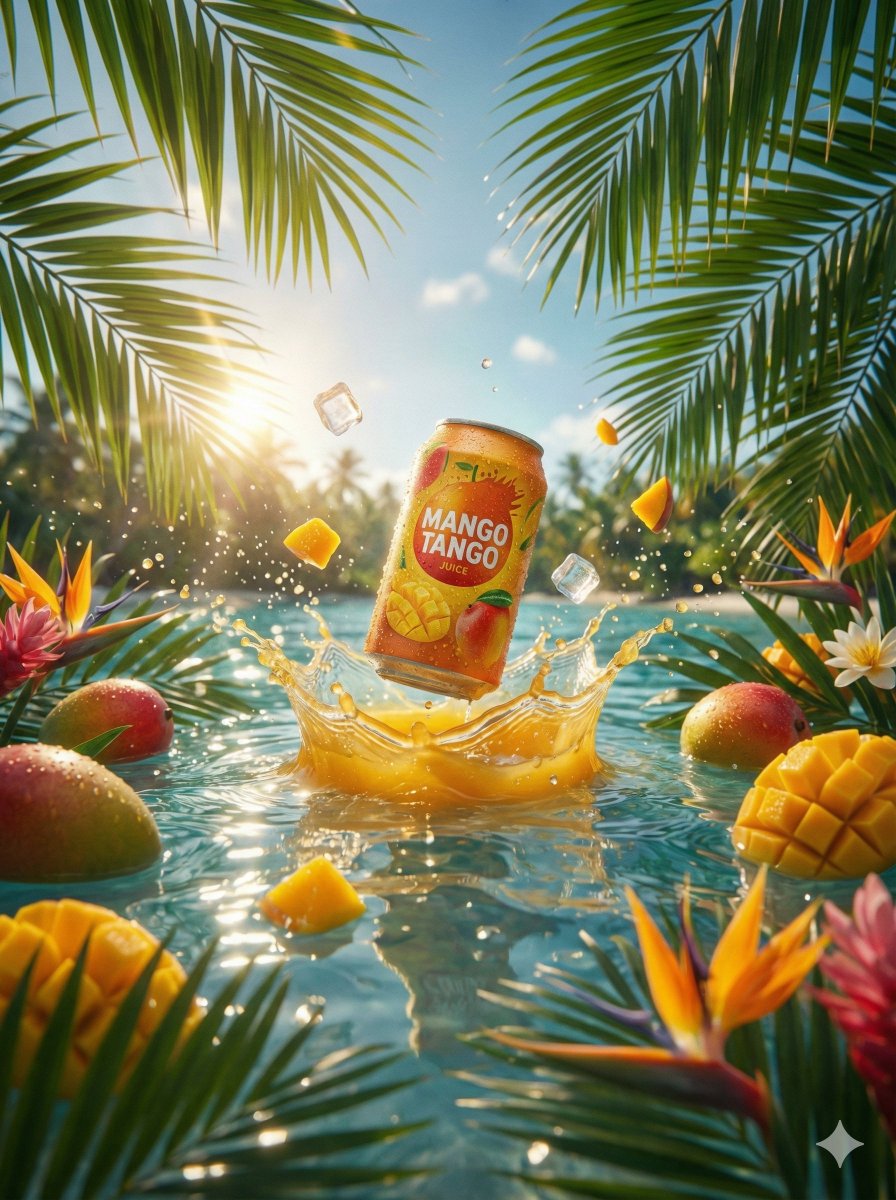 Hyper-Realistic Commercial Beverage Photography Prompt — example 1