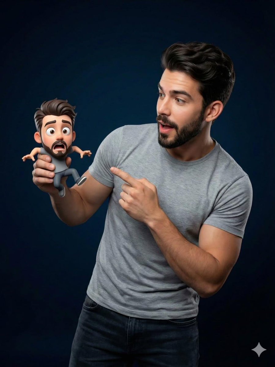 Pixar-Style Miniature Interaction Portrait — example 1