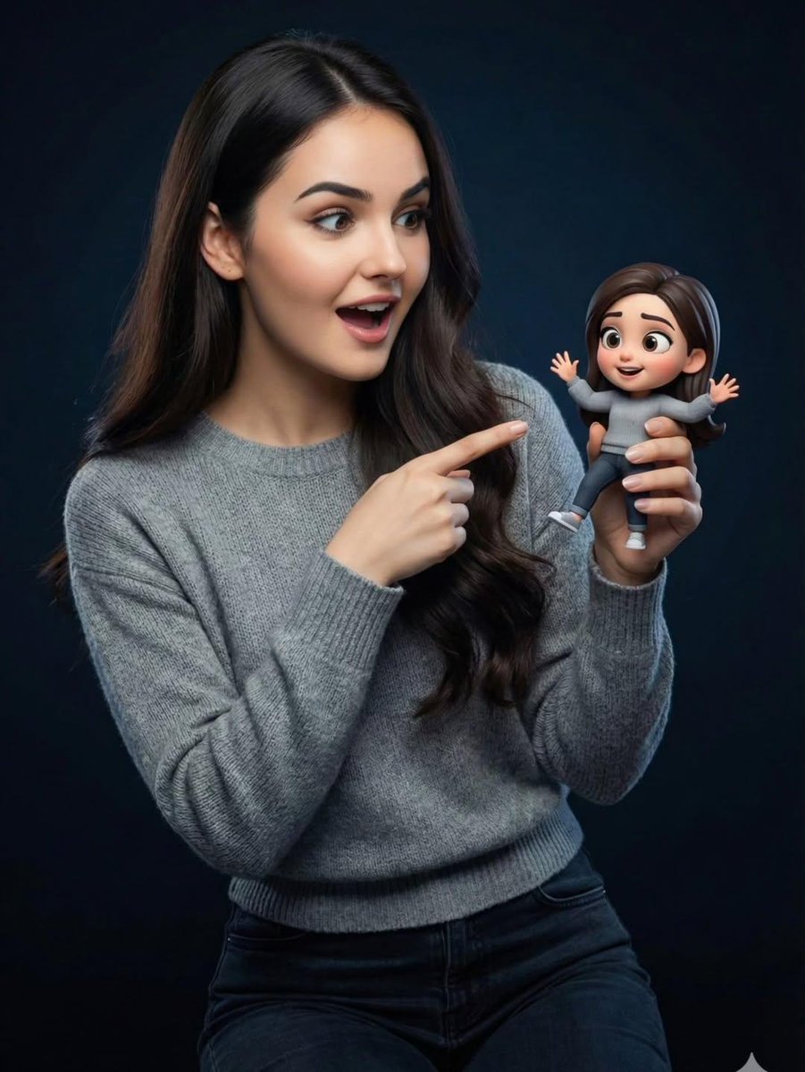 Pixar-Style Miniature Interaction Portrait — example 2