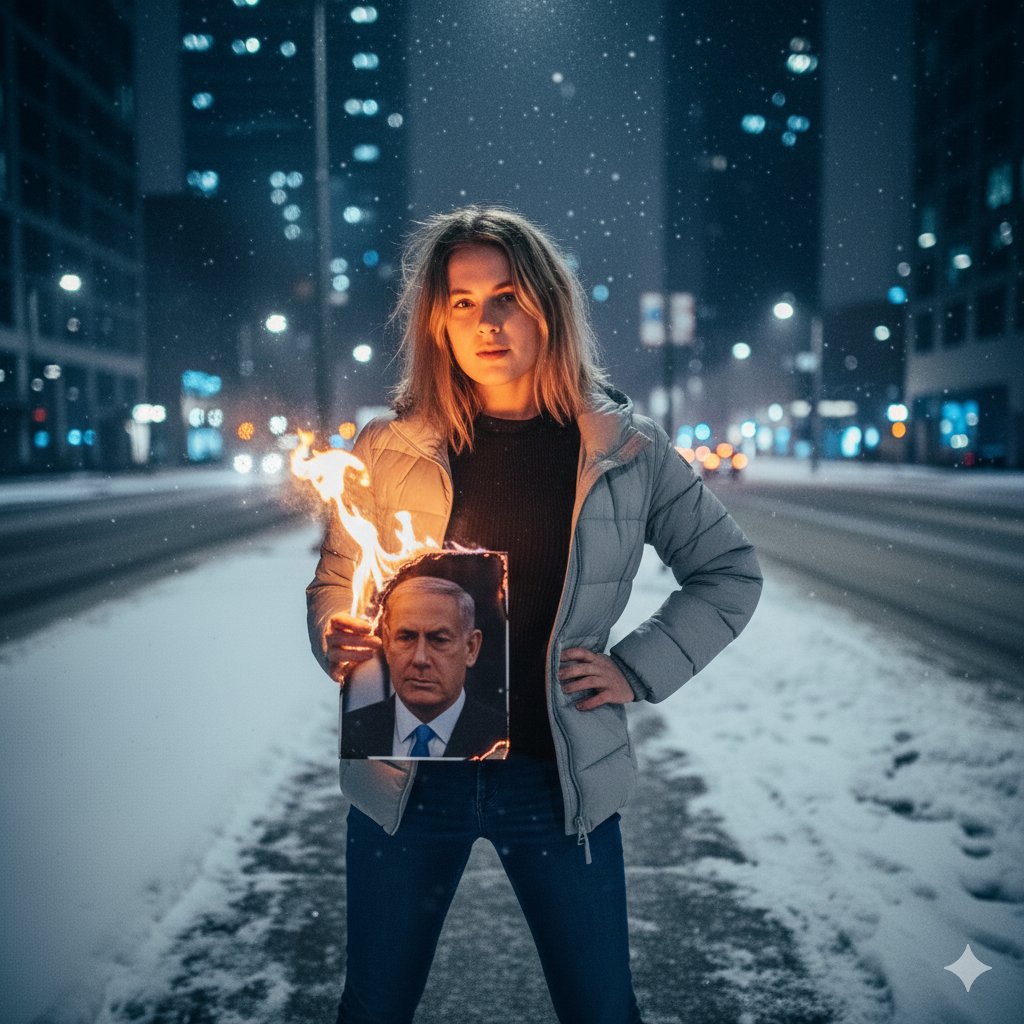 Symbolic Act of Defiance in the Snow — example 2