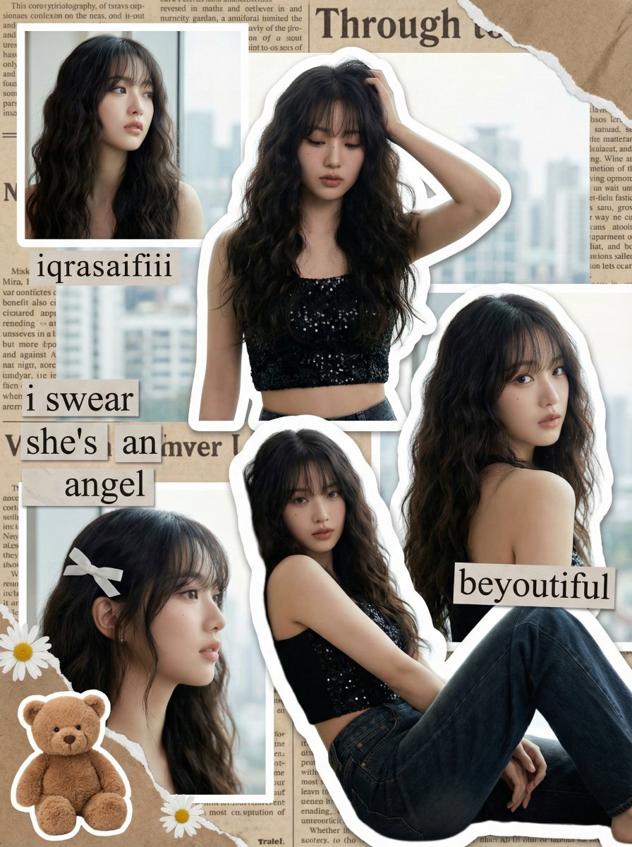 Y2K K-Pop Digital Scrapbook Collage — example 1
