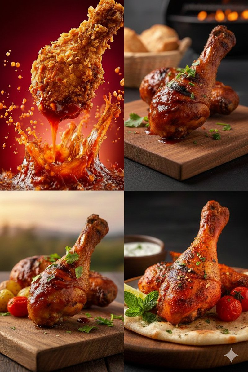 High-Definition Culinary Photography: Chicken Drumsticks — example 1