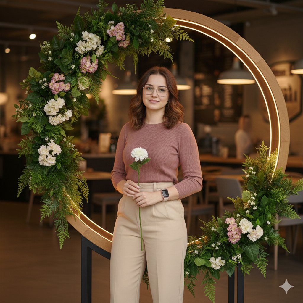Ultra-Realistic Café Portrait with Identity Lock — example 2