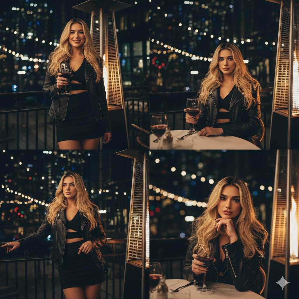 Four-Image Collage Prompt for Nightlife Scene — example 2
