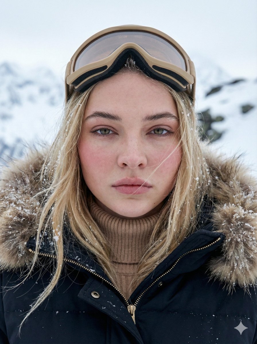 Cinematic Close-up Portrait in Alpine Environment — example 2