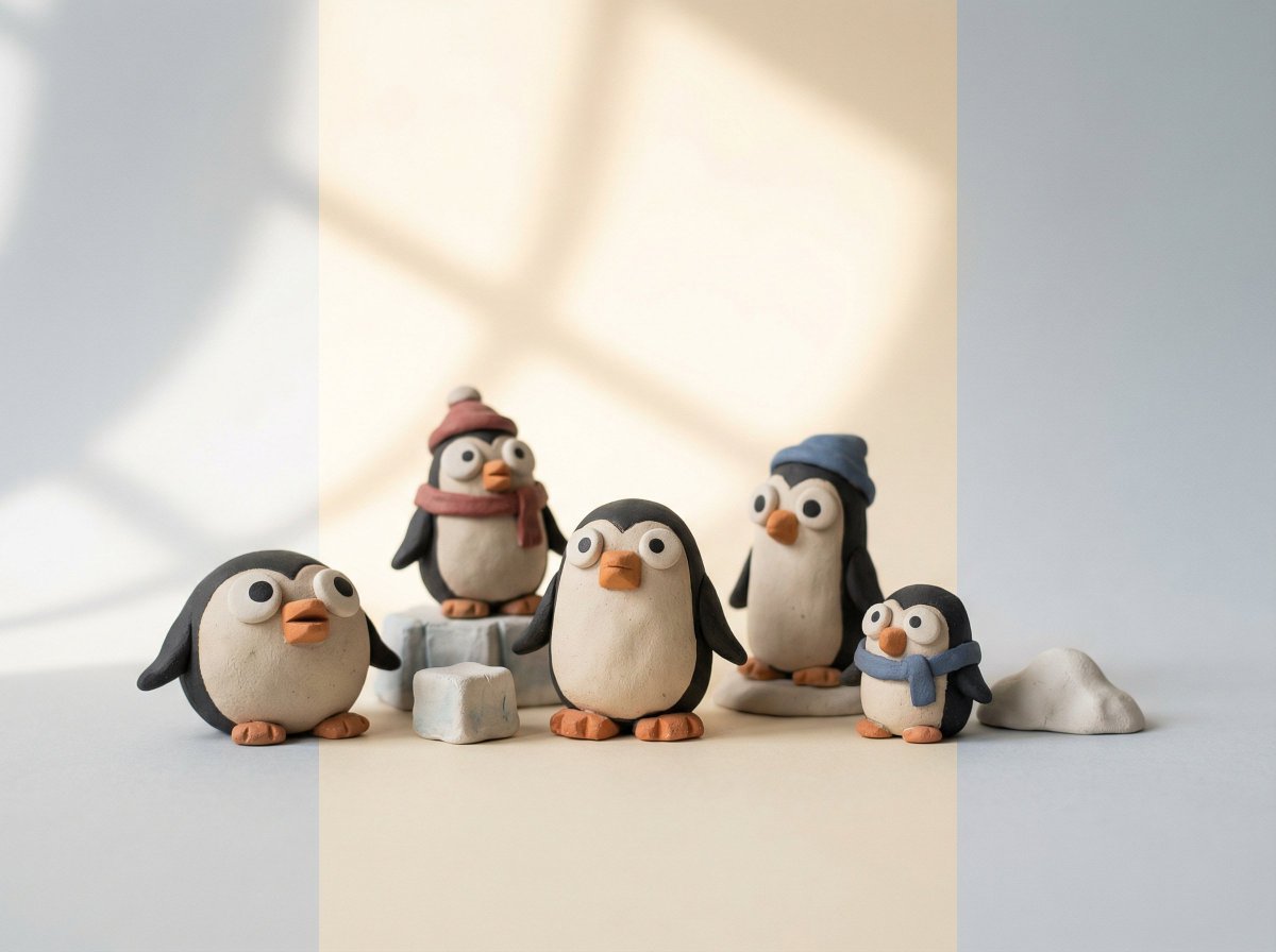 Handmade Clay Figurine Style with Wire Elements — example 2