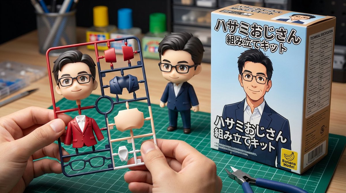 Scissor Man Figure Generation (Plastic Model and Flocked) — example 1