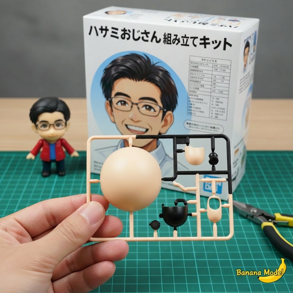 Scissor Man Figure Generation (Plastic Model and Flocked) — example 2