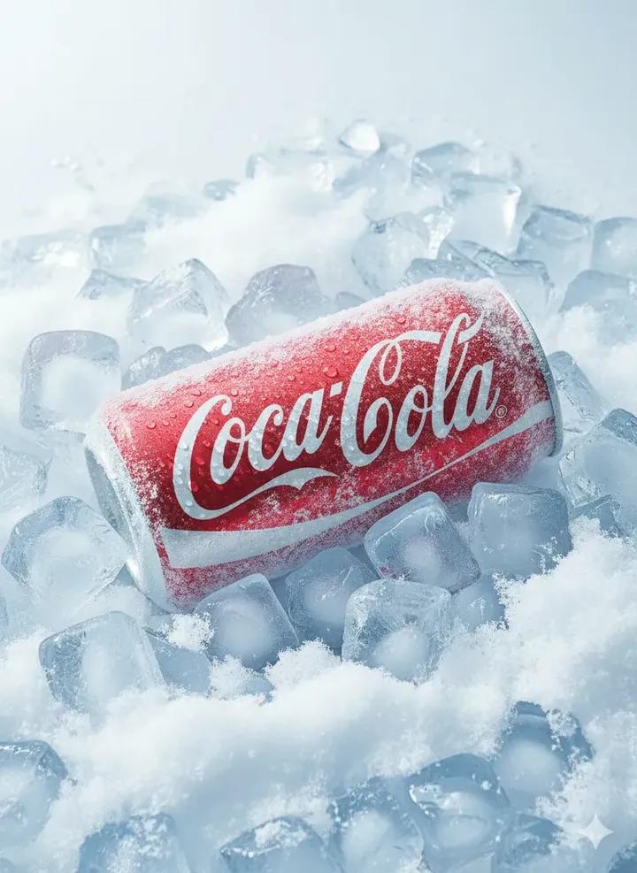 Hyper-Realistic Icy Coca-Cola Product Shot — example 1