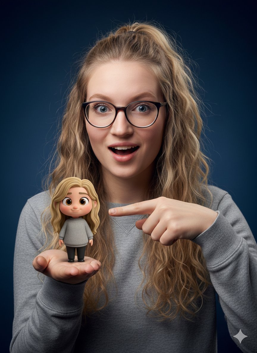 Pixar-Style Miniature Interaction Studio Portrait — example 1