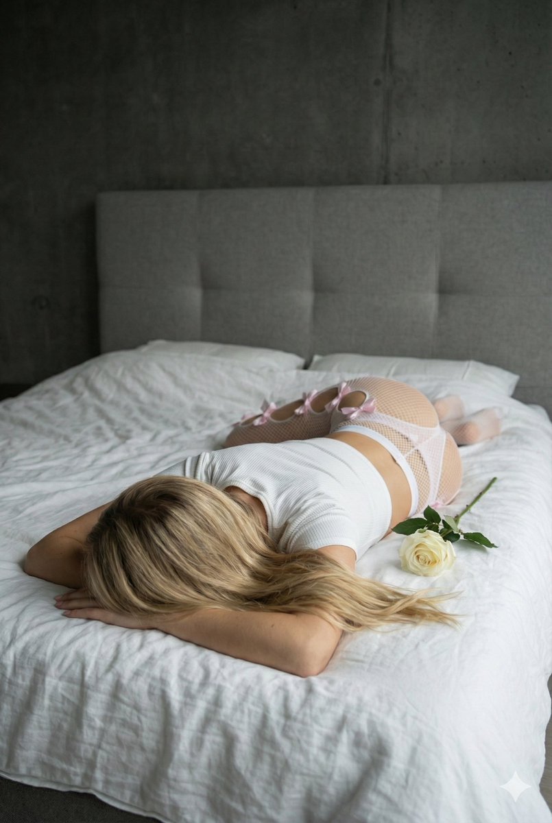 Coquette Aesthetic Bedroom Pose (Legs Raised) — example 2