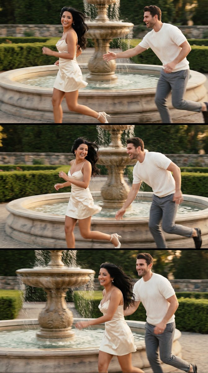 Cinematic Garden Fountain Motion Sequence Prompt — example 1
