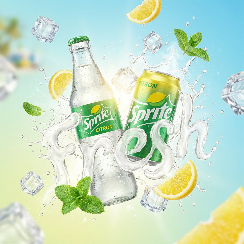 High-End Soda Advertising Visual