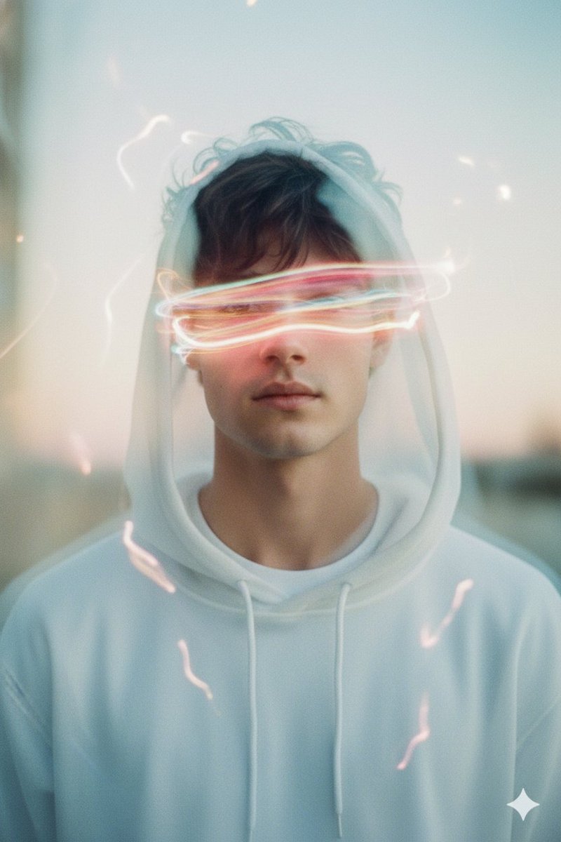 Long Exposure Light Trace Art Photography Portrait — example 1