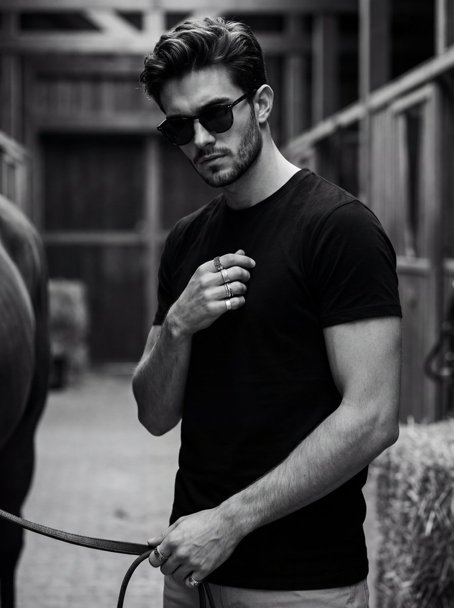 Ultra-Realistic Black and White Portrait with Identity Lock — example 1