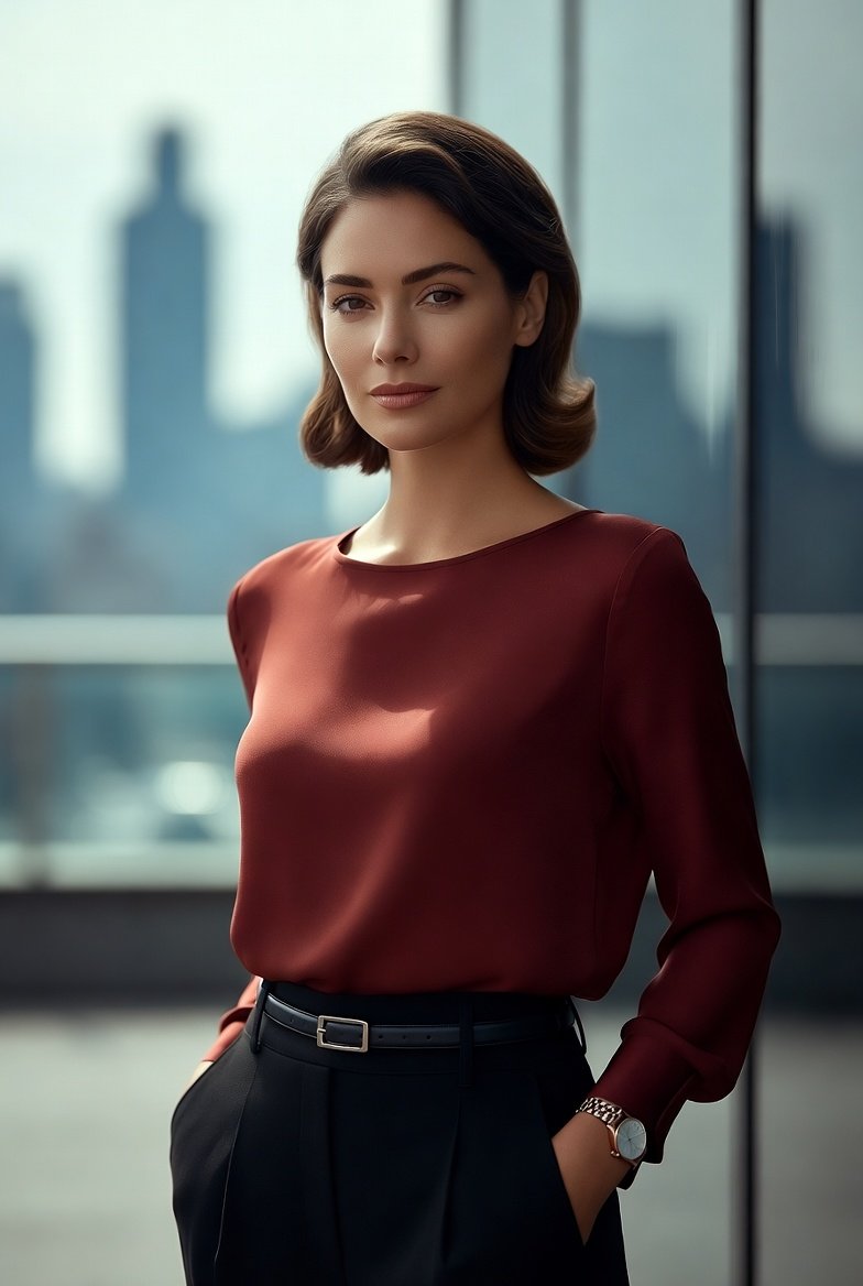 Soft Glam Executive Portrait with Identity Preservation — example 3