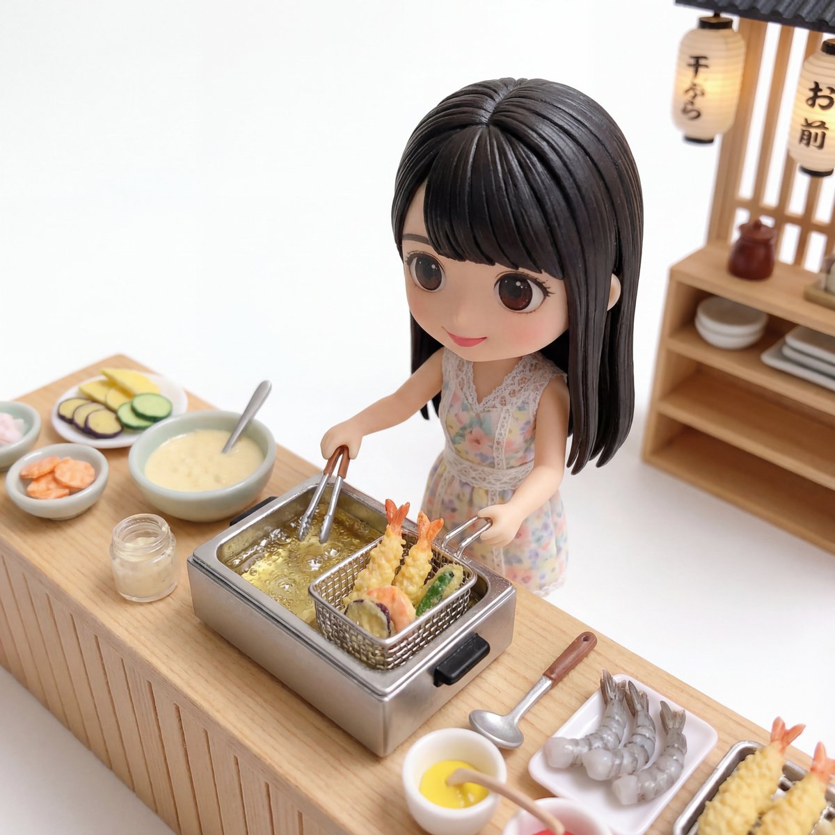 Isometric Miniature Figurine of a Character in a Japanese Flower Shop — example 4