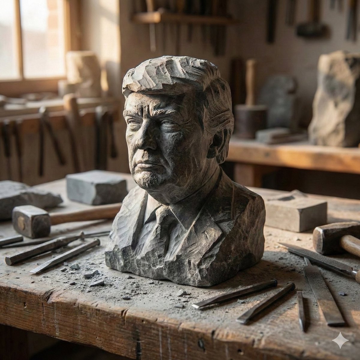Stone-Carved Statue Prompt for Nano Banana Pro — example 1