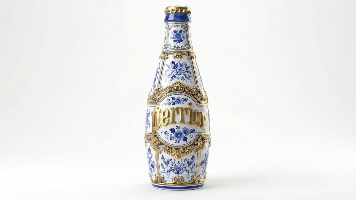 Gilded Delftware Product Signature Prompt — example 2