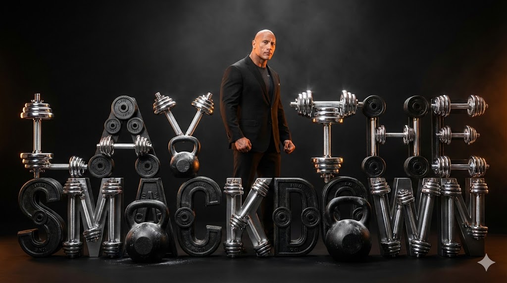 The Rock 'Lay the Smackdown' Cinematic Visual — example 1