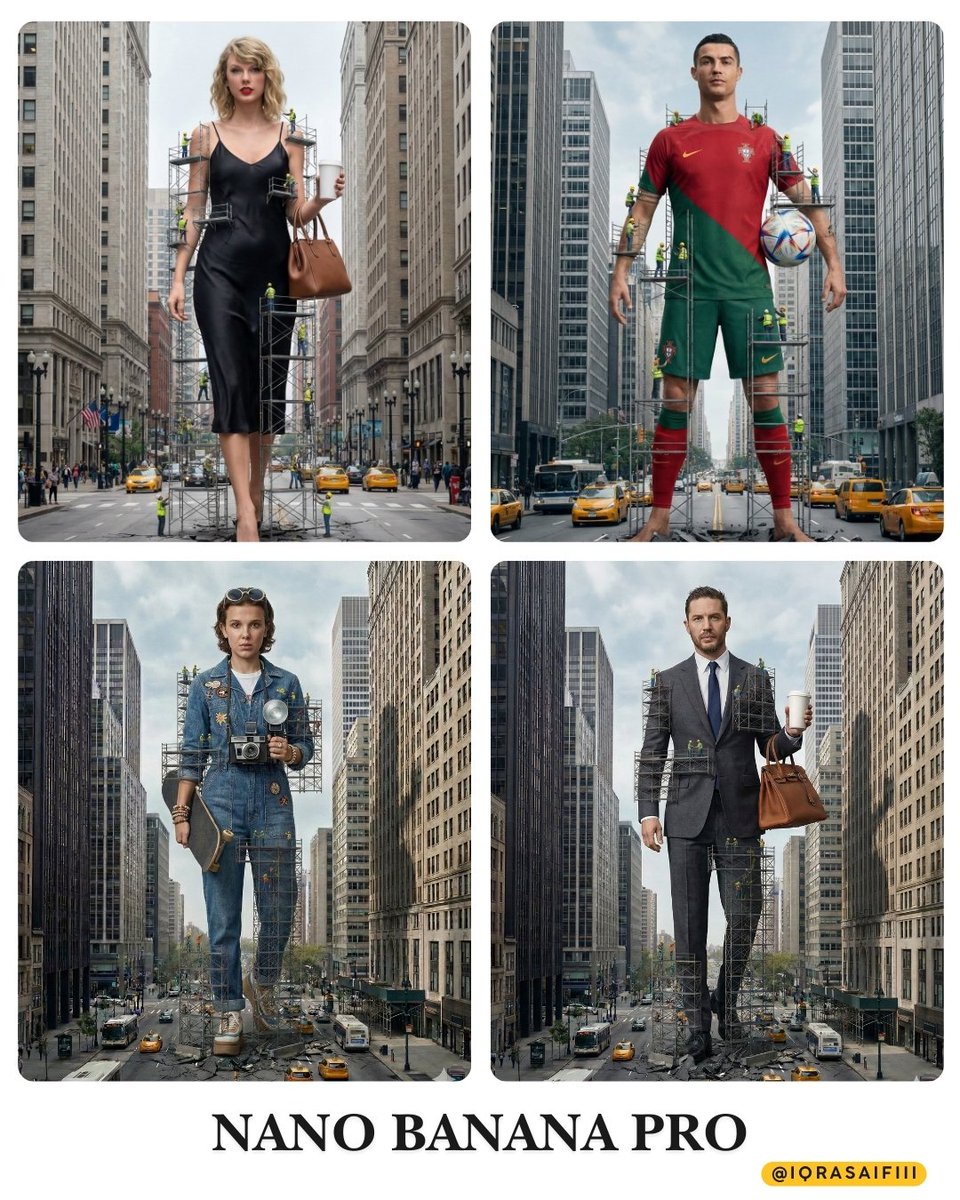 Urban Fantasy Giantess Taylor Swift with Scaffolding — example 1