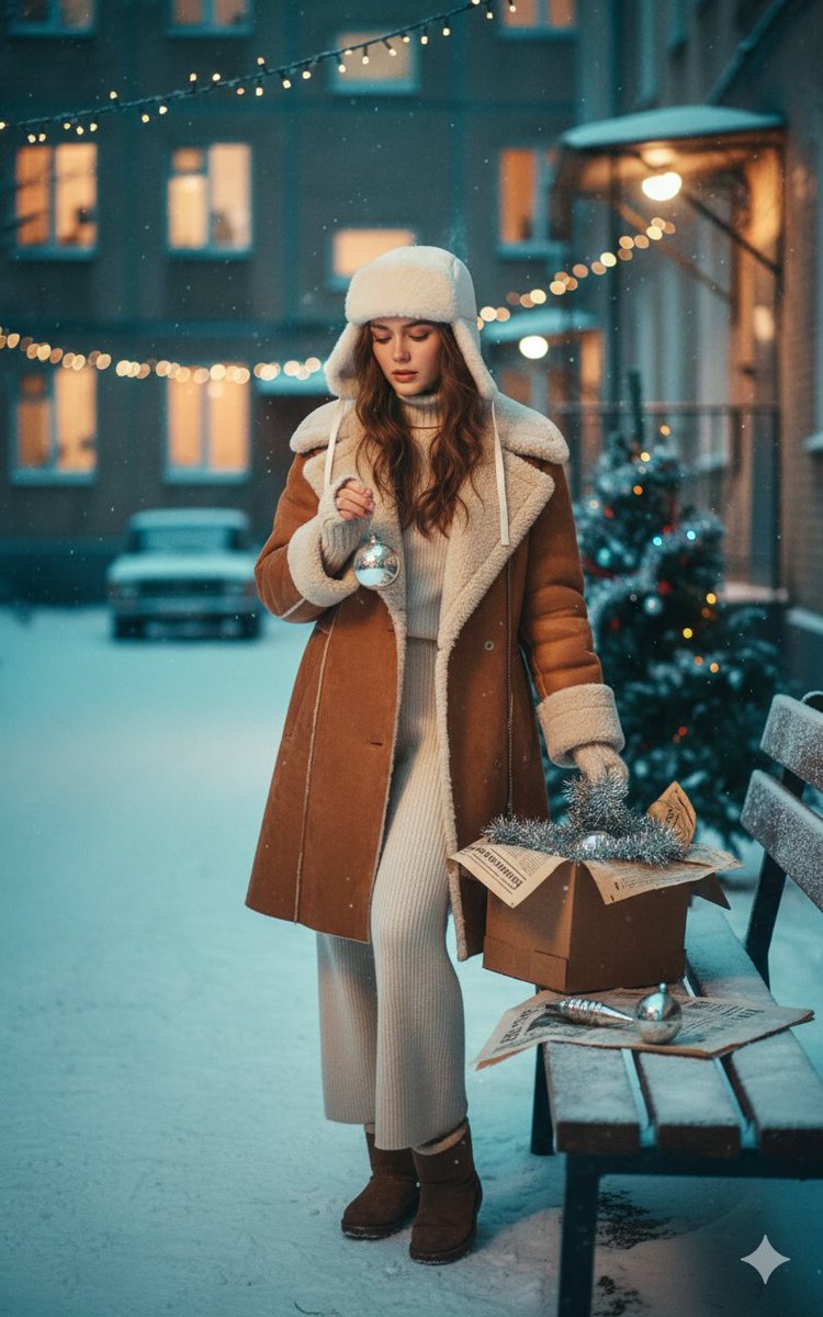 Cinematic Winter Postcard Scene Prompt for Nano Banana Pro — example 4