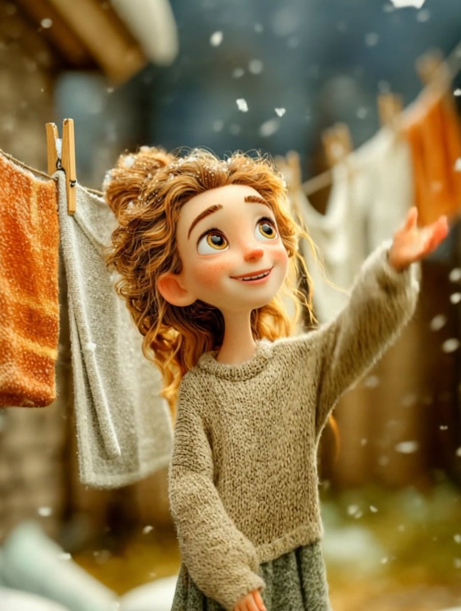 Cinematic Winter Portrait of Childlike Wonder Prompt — example 1