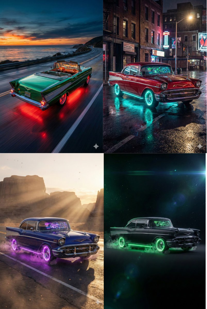 Retro-Futuristic Muscle Car Prompt — example 1