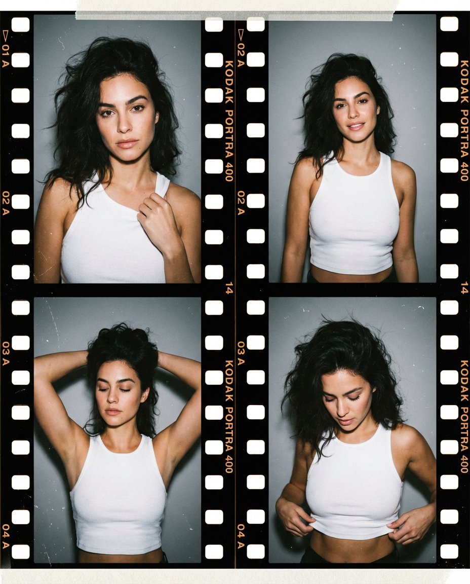 Editorial Portrait Contact Sheet Aesthetic — example 1