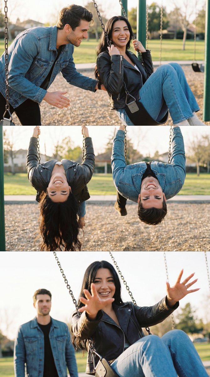 Ultra-Photorealistic Cinematic Couple Triptych Storyboard — example 1