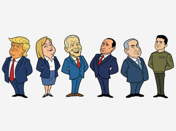 Hanna-Barbera Style Political Figures Cartoon Portrait — example 1