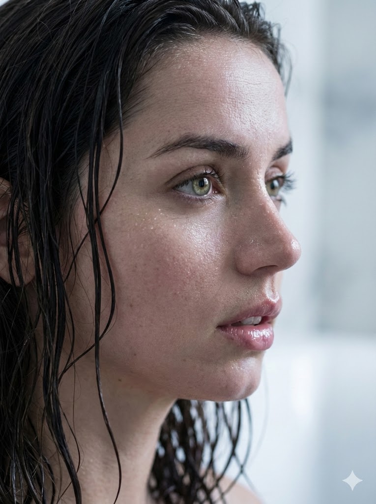 Extreme Profile Portrait with Wet Skin and Identity Matching — example 2