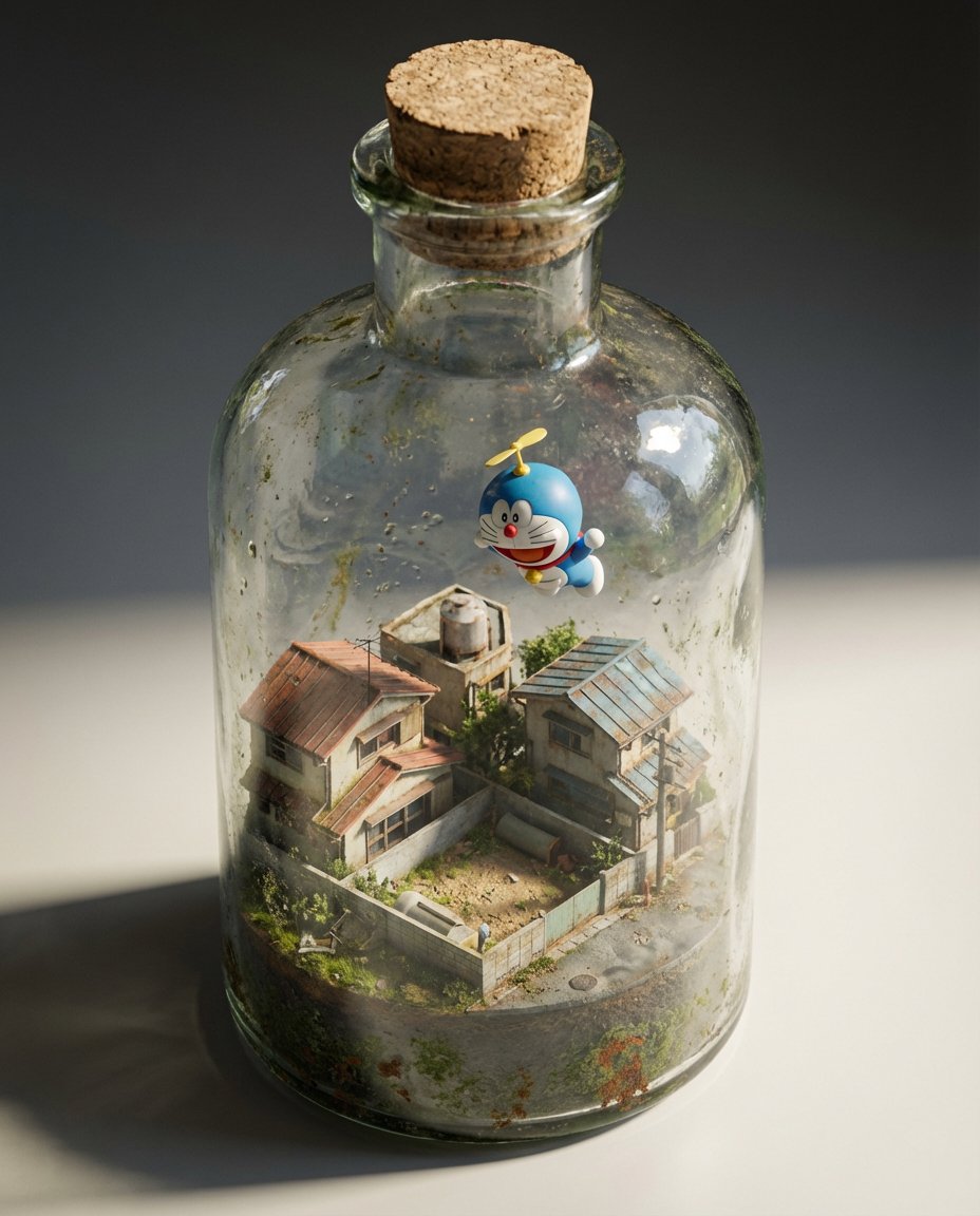 Miniature Diorama in a Glass Bottle — example 1