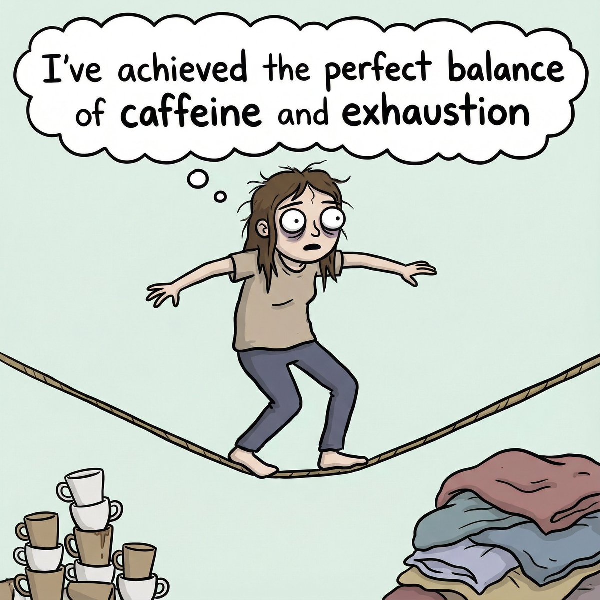 Meme Generation Prompt for Caffeine and Exhaustion — example 1