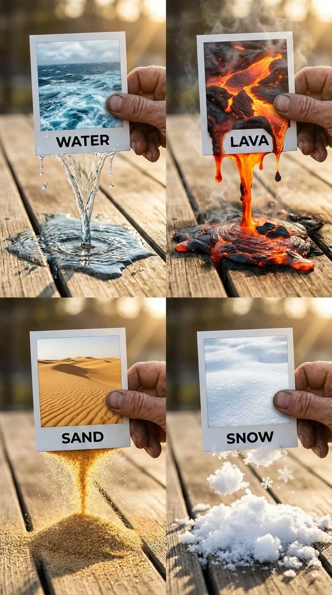 Elemental Physics Spill Collage Prompt — example 1