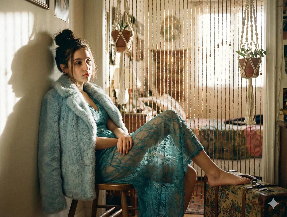 Vintage 2016 Bohemian Bedroom Portrait — example 1