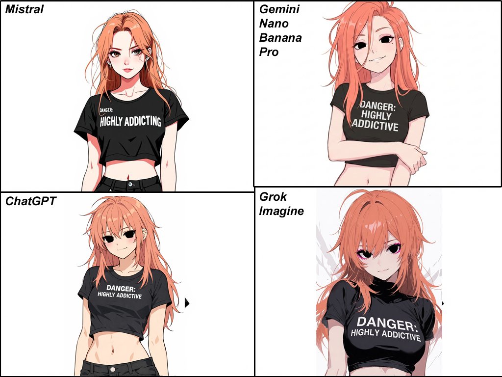 Anime Egirl Illustration Prompt Shootout — example 1