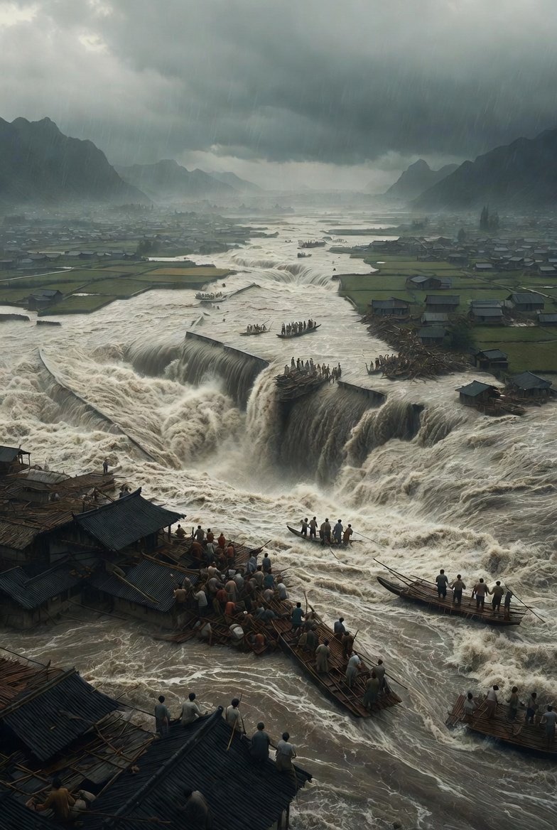 Historical Epic Scene: 1887 Yellow River Flood — example 3