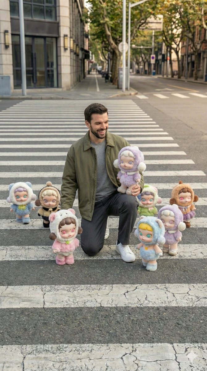 Hyper-Realistic Street Photography with Popmart Figures — example 2