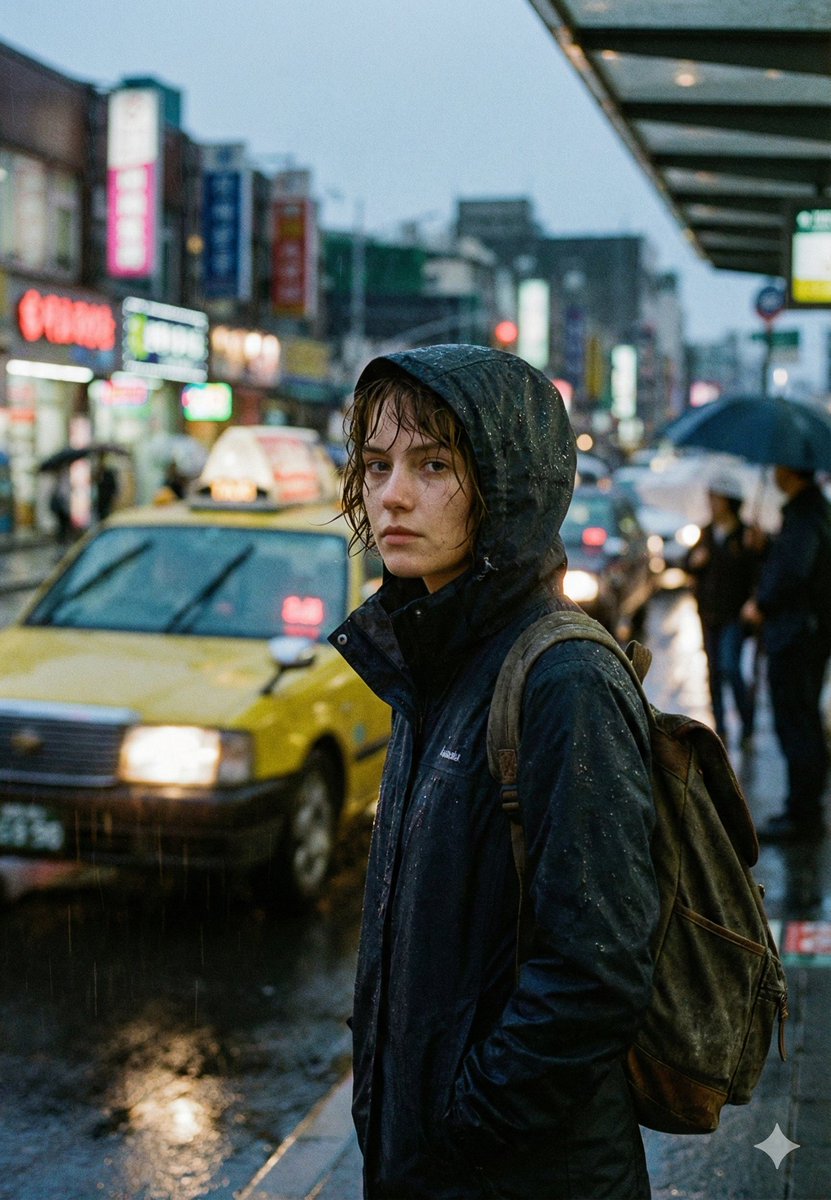 Cinematic Urban Rain Scene Prompt (Neo-Noir) — example 1
