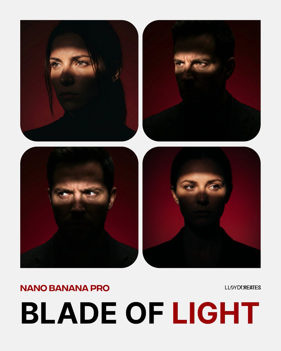 Blade of Light Chiaroscuro Portrait — example 1