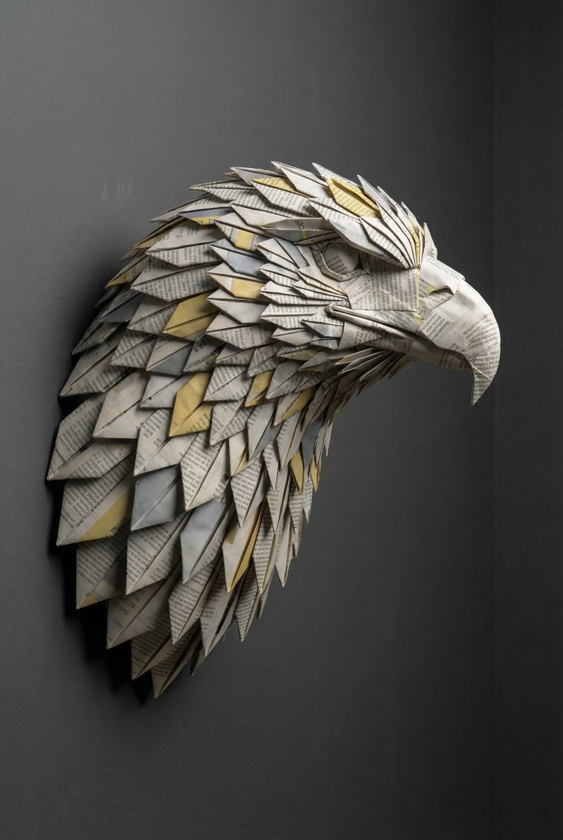 Surreal Einstein Paper Sculpture Photography Prompt — example 2