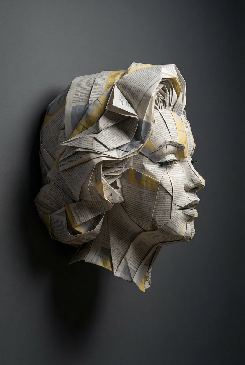 Surreal Einstein Paper Sculpture Photography Prompt — example 3