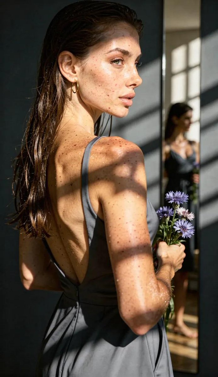 Poetic Realism Portrait with Light and Shadow Interplay — example 2