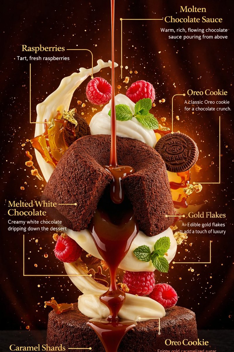 Hyper-Realistic Exploded Food Infographic Prompt — example 2