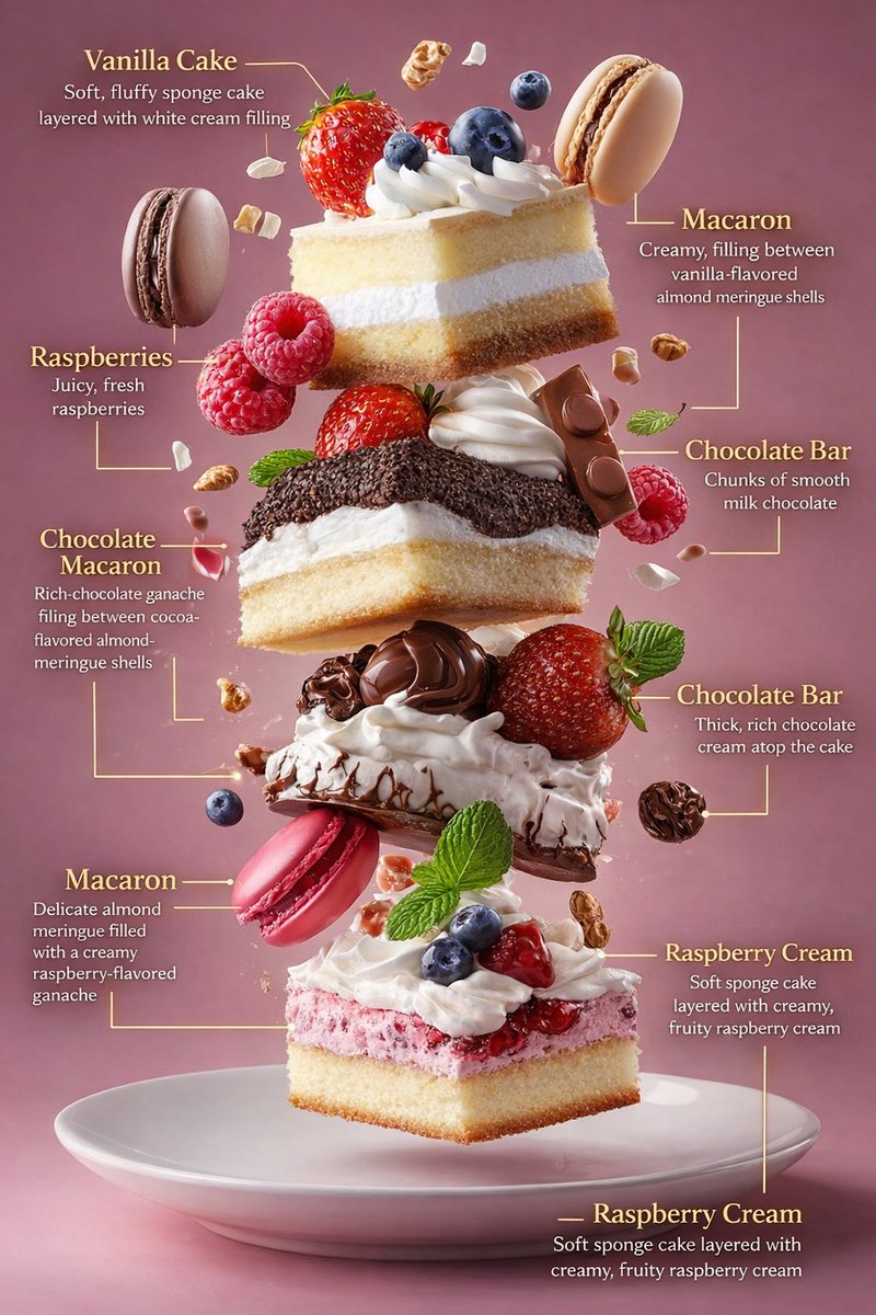 Hyper-Realistic Exploded Food Infographic Prompt — example 4