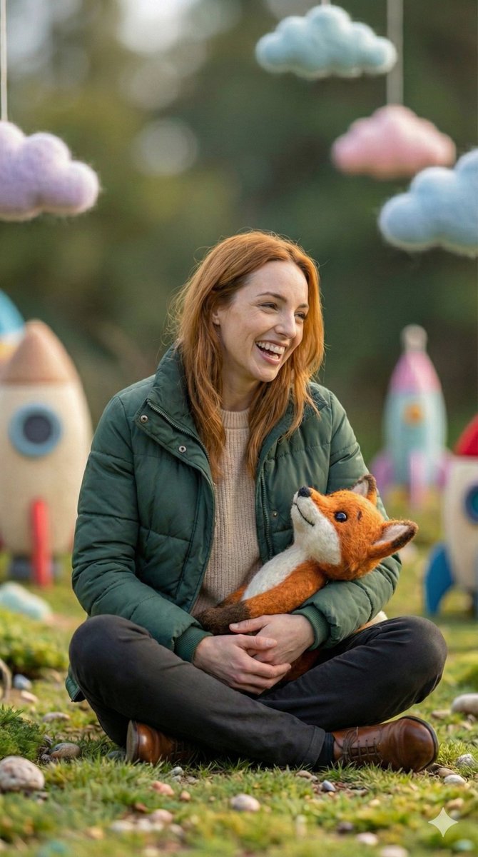 Photorealistic Human and Felt Fox Hybrid — example 2