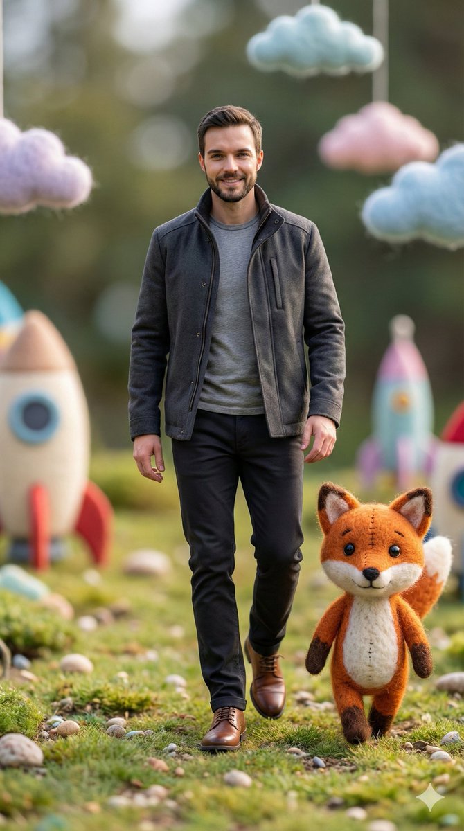 Photorealistic Human and Felt Fox Hybrid — example 4