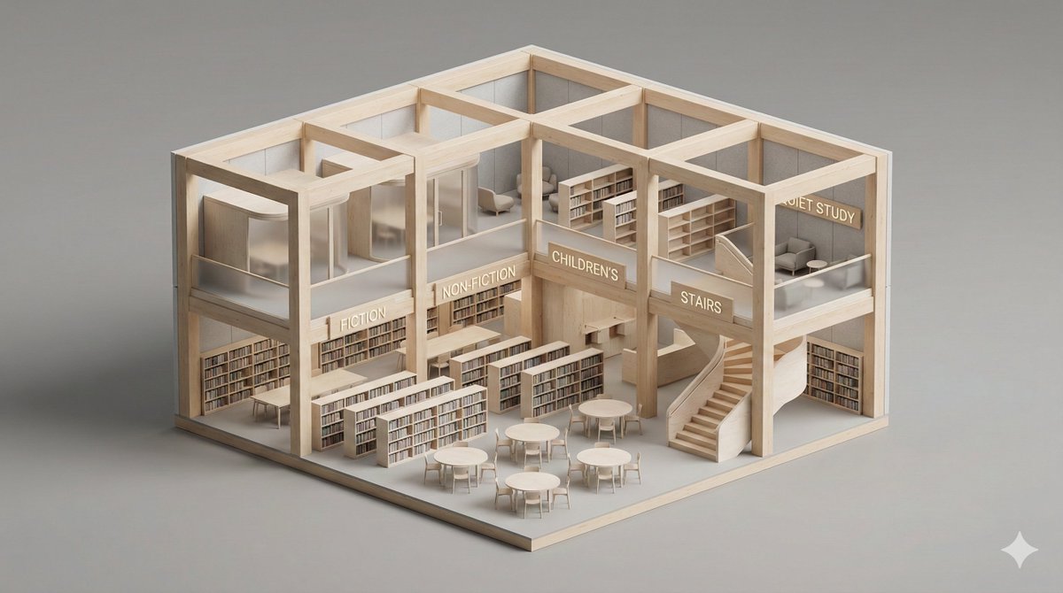 Minimalist 3D Isometric Architectural Diorama — example 2